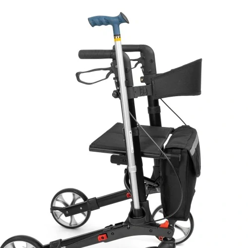 Odľahčené 4-kolesové chodítko YOLA čierne, 136 kg