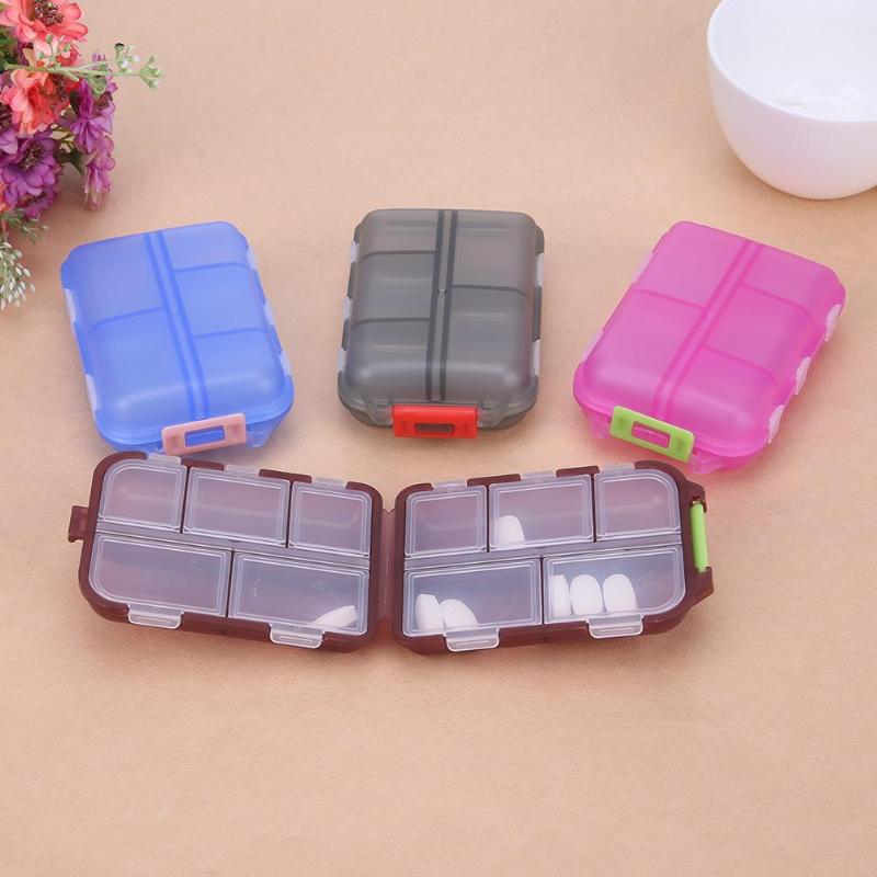 Dávkovač liekov týždenný 12 dielny cestovný sivý