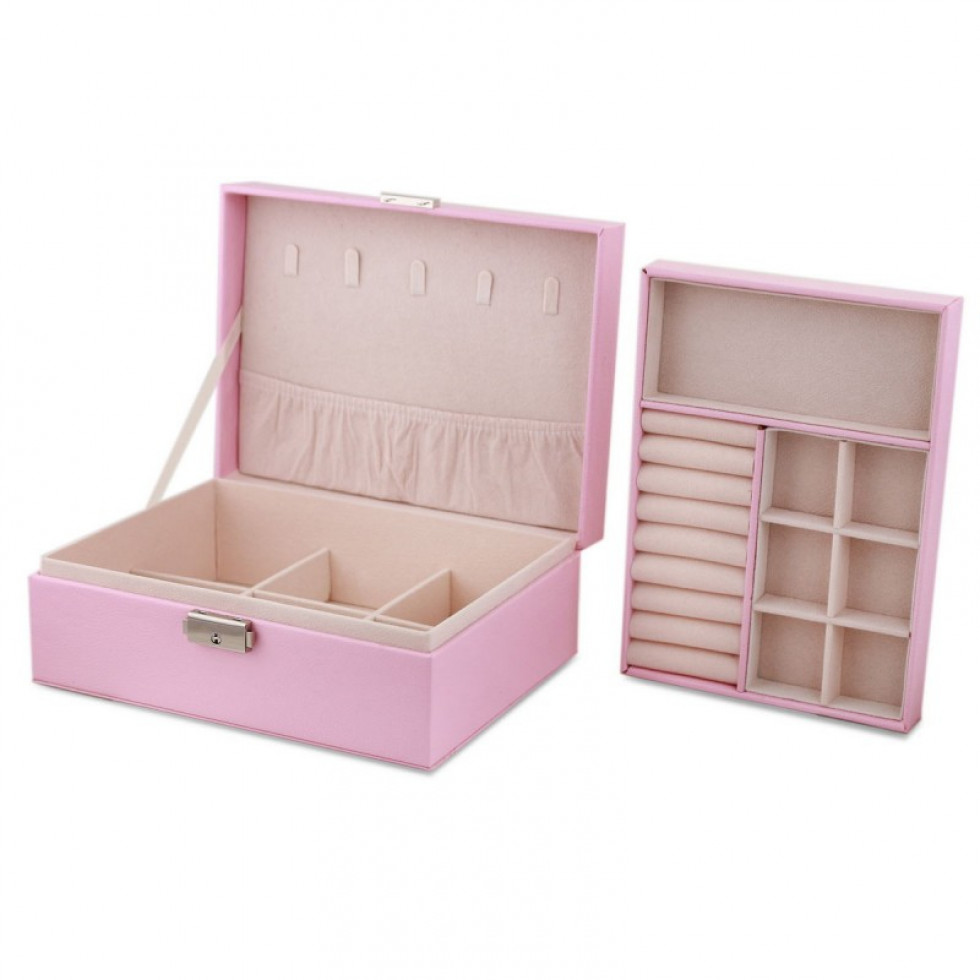Šperkovnica kufrík ružová