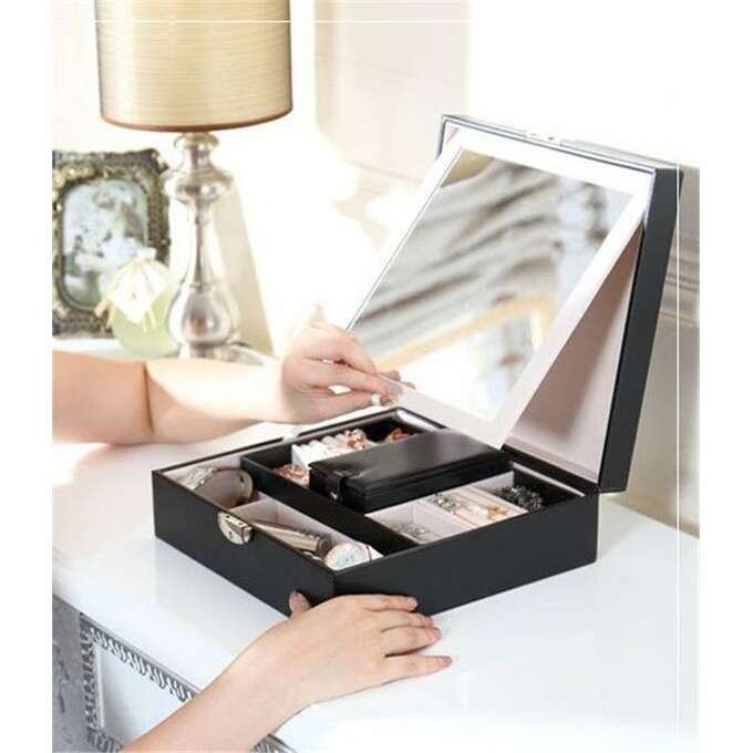 Šperkovnica ELEGANT 2v1 čierna