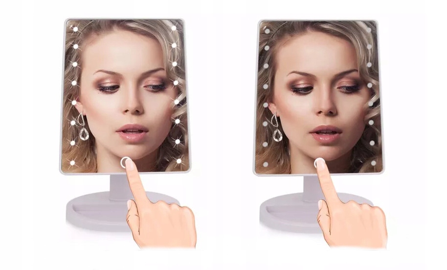 Verk 16 LED kozmetické zrkadlo biele