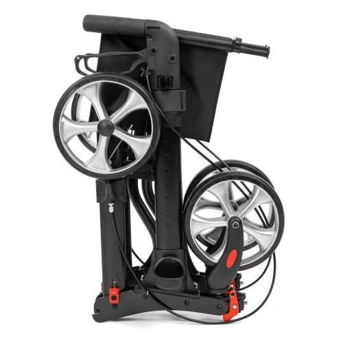 Odľahčené 4-kolesové chodítko YOLA čierne, 136 kg