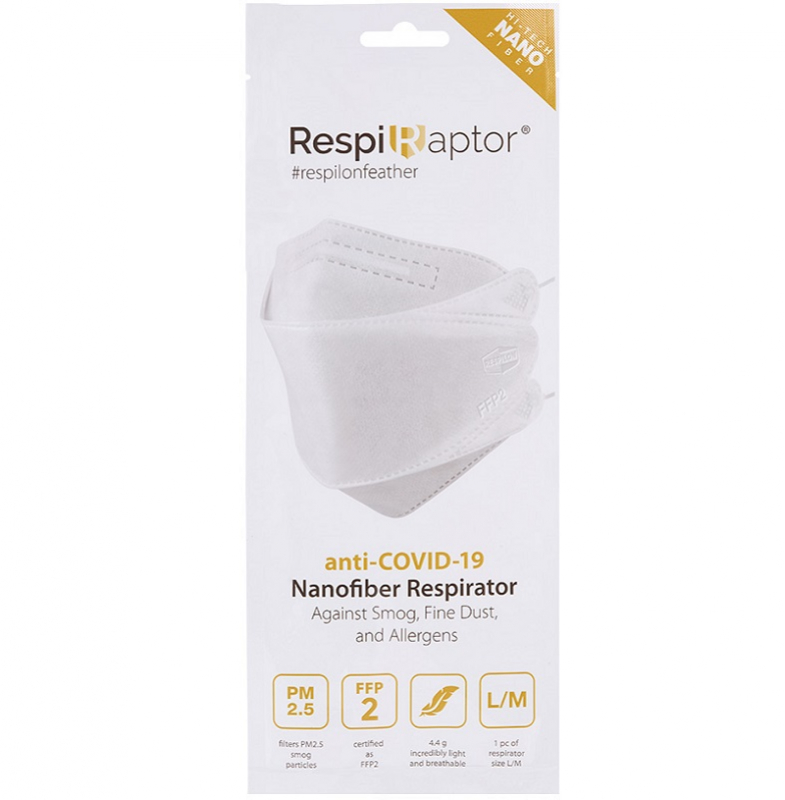 Respirátor FFP2 Respilon RespiRaptor veľkosť M/L 1 ks