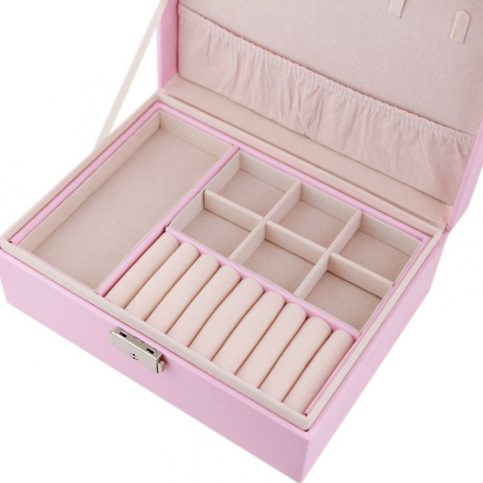 Šperkovnica kufrík ružová