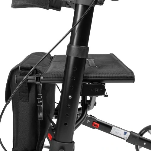 Odľahčené 4-kolesové chodítko YOLA čierne, 136 kg