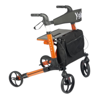 Chodítko štvorkolesové skladacie YOLA RA883 oranžové