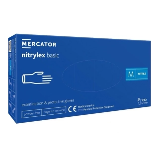 Mercator Simple vinyl jednorázové vinylové rukavice, nepúdrované veľkosť M