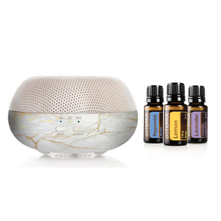 doTERRA Brevi Marble diffuser + doTERRA Trio esenciálnych olejov 3x5 ml