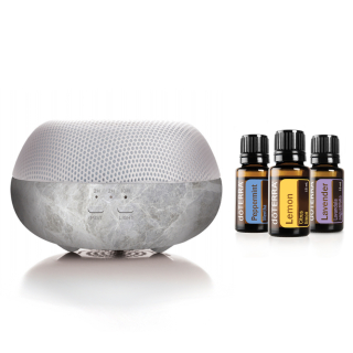 doTERRA Brevi Stone diffuser + doTERRA Trio esenciálnych olejov 3x5 ml