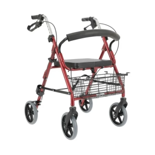 Štvorkolesové chodítko RA882 červené, odľahčené