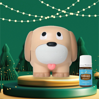 Young Living Šteniatko Sprout ultrasonický difúzer + KidScents® Refresh esenciálny olej 5 ml