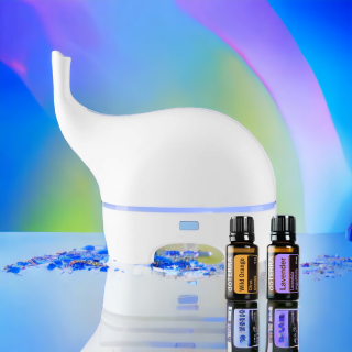 Zdravko Relax difuzér Little Ellie + doTERRA Wild orange 5ml a doTERRA Lavender 5ml