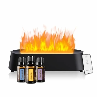 Zdravko Relax USB difúzer Fire čierny + DoTERRA Trio esenciálnych olejov 3x5ml