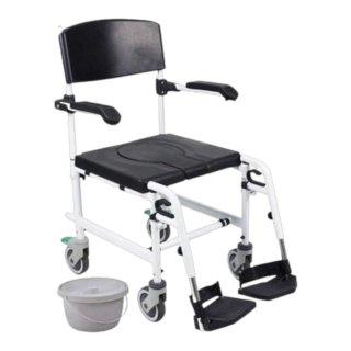 Toaletné a sprchovacie kreslo pre seniorov REHAFUND MARCO pojazdné