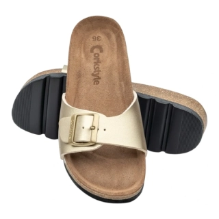 Sandále ortopedické č.40 Corkstyle PARIS GOLD