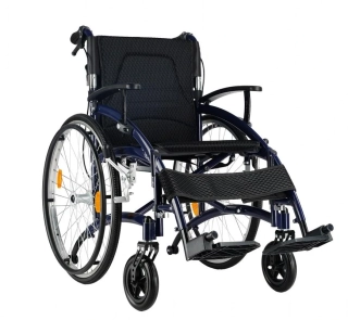 Timago ľahký invalidný vozík EXCLUSIVE-TIM LIGHT, šírka 46cm, modrý, pevné kolesá