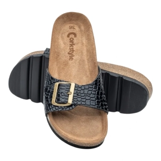 Sandále ortopedické č.40 Corkstyle PARIS BLACK