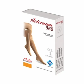 Avicenum PHLEBO 360 pančuchy lýtkové, uzavretá špica S NORMAL