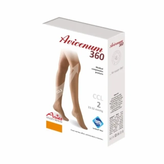 Avicenum PHLEBO 360 pančuchy stehenné, uzavretá špica S NORMAL